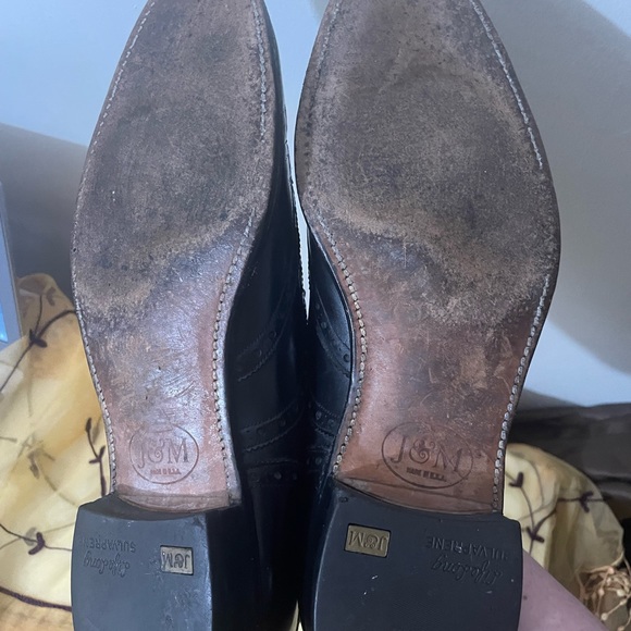 Black lace up leather dress shoes - Picture 4 of 5